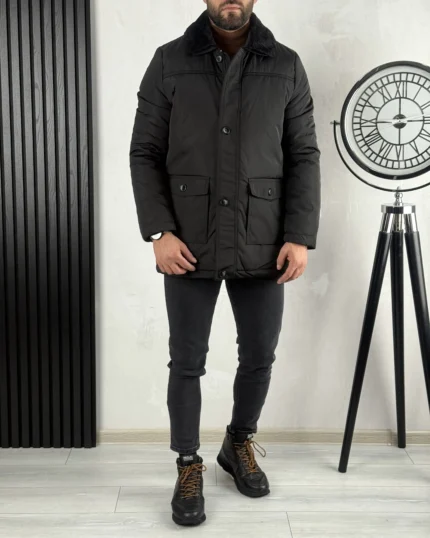 Muska elegantna zimska jakna 7035 crna