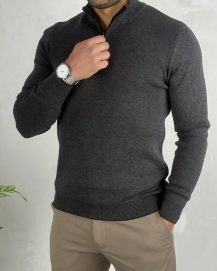 Muški premium džemper 8028 sivi