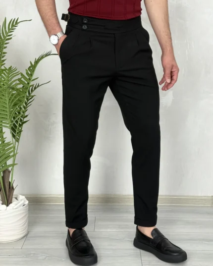 Muške pantalona-italijanski stil 1043 crna