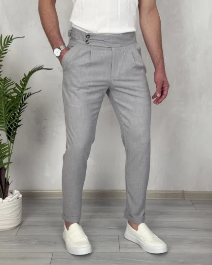 Muške pantalona-italijanski stil 1043 siva