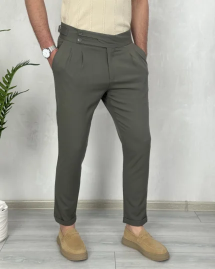 Muške pantalona-italijanski stil 1043 maslinasta